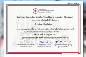 แบบทดสอบออนไลน์ เกียรติบัตรออนไลน์ ทำข้อสอบฟรี ครูนักเรียนมัธยม นักศึกษาเรื่องความรู้พื้นฐาน และหลักการใช้ภาษาไทย มหาวิทยาลัยศรีนครินทรวิโรฒ ผ่านเกณฑ์รับเกียรติบัตรออนไลน์ 2566