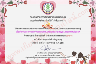 เกียรติบัตรออนไลน์ฟรี กิจกรรมส่งเสริมการอ่านวันวาเลนไทน์ Valentine’s Day 2567 ระนอง