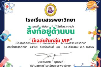 เกียรติบัตรออนไลน์ฟรี ทำแบบทดสอบออนไลน์ กิจกรรมส่งเสริมการอ่าน คำถาม วันวิทยาศาสตร์แห่งชาติ ประจำปี 2567 โรงเรียนสรรพยาวิทยา