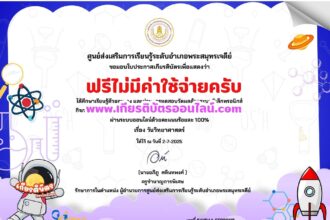 เกียรติบัตรออนไลน์ฟรี อบรมออนไลน์ฟรี รับเกียรติบัตรออนไลน์ ทำแบบทดสอบออนไลน์ วันวิทยาศาสตร์แห่งชาติ ห้องสมุดประชาชนอำเภอพระสมุทรเจดีย์ จังหวัดสมุทรปราการ 2568